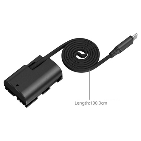 SmallRig 6414 - adapter zasilania typu Dummy, USB-C do akumulatora Canon LP-E6P - długość 100cm